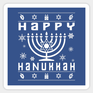 Happy Hanukkah Ugly Christmas Sticker